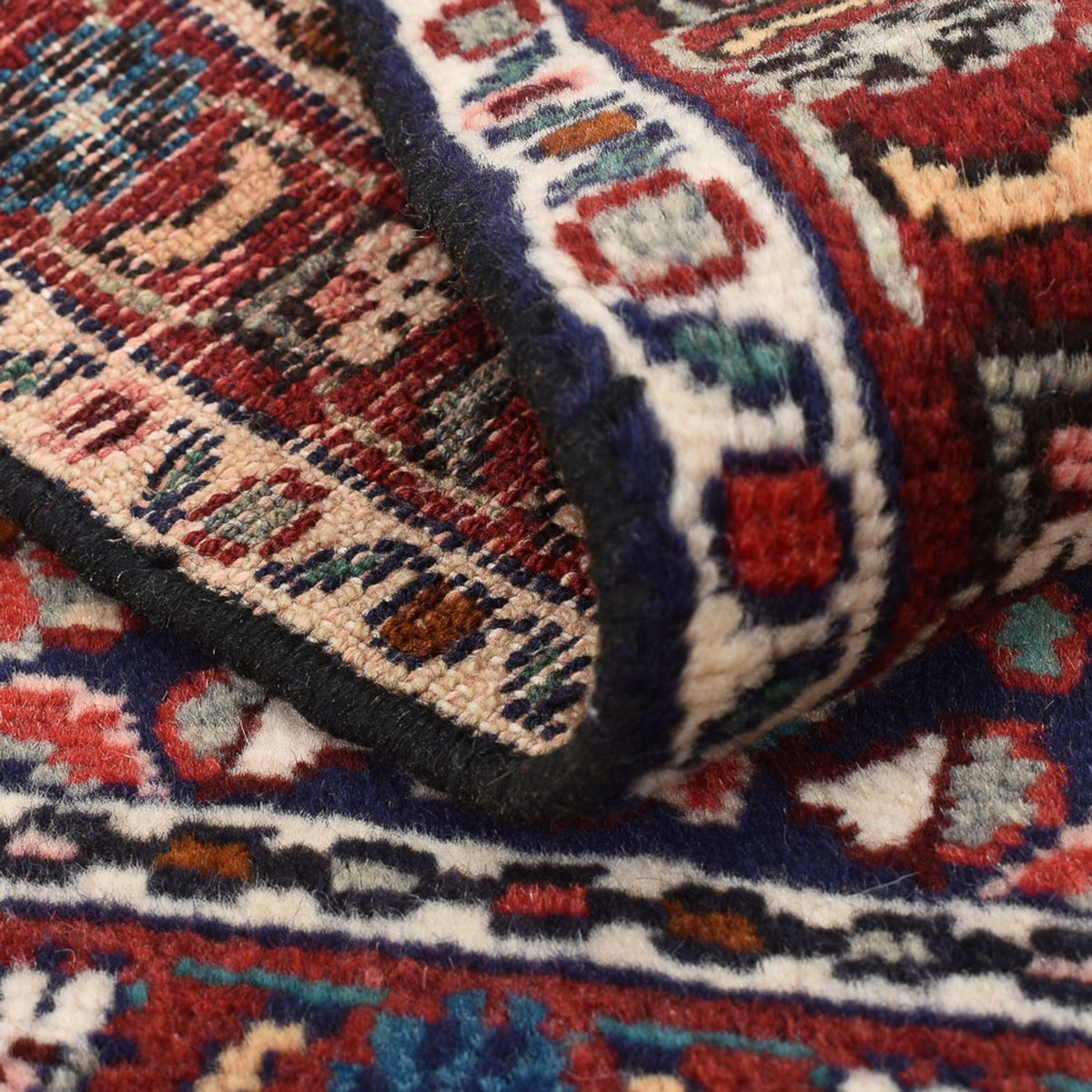 Tapis persan - Nomadic - 93 x 54 cm - rouge foncé