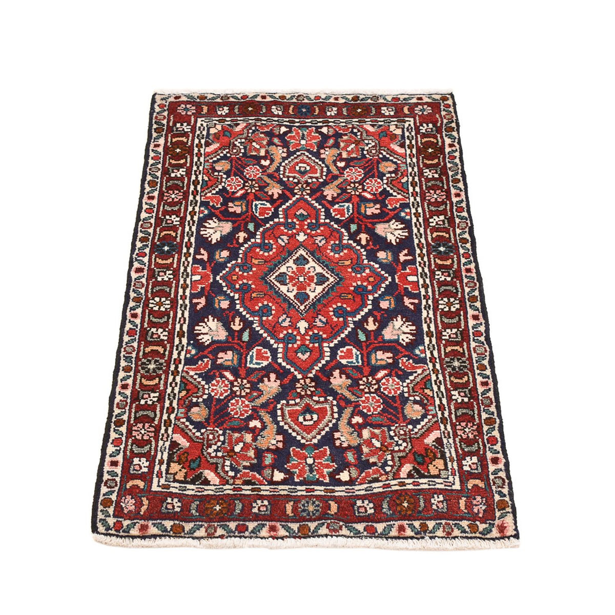 Tapis persan - Nomadic - 93 x 54 cm - rouge foncé