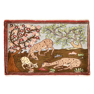 Tapis persan - Nomadic - 67 x 45 cm - multicolore