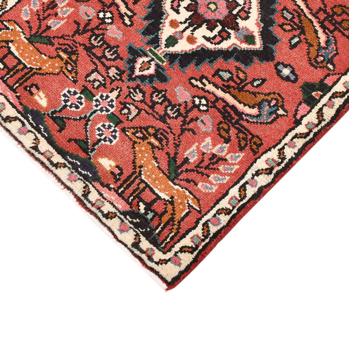 Tapis persan - Nomadic - 77 x 54 cm - rouge foncé