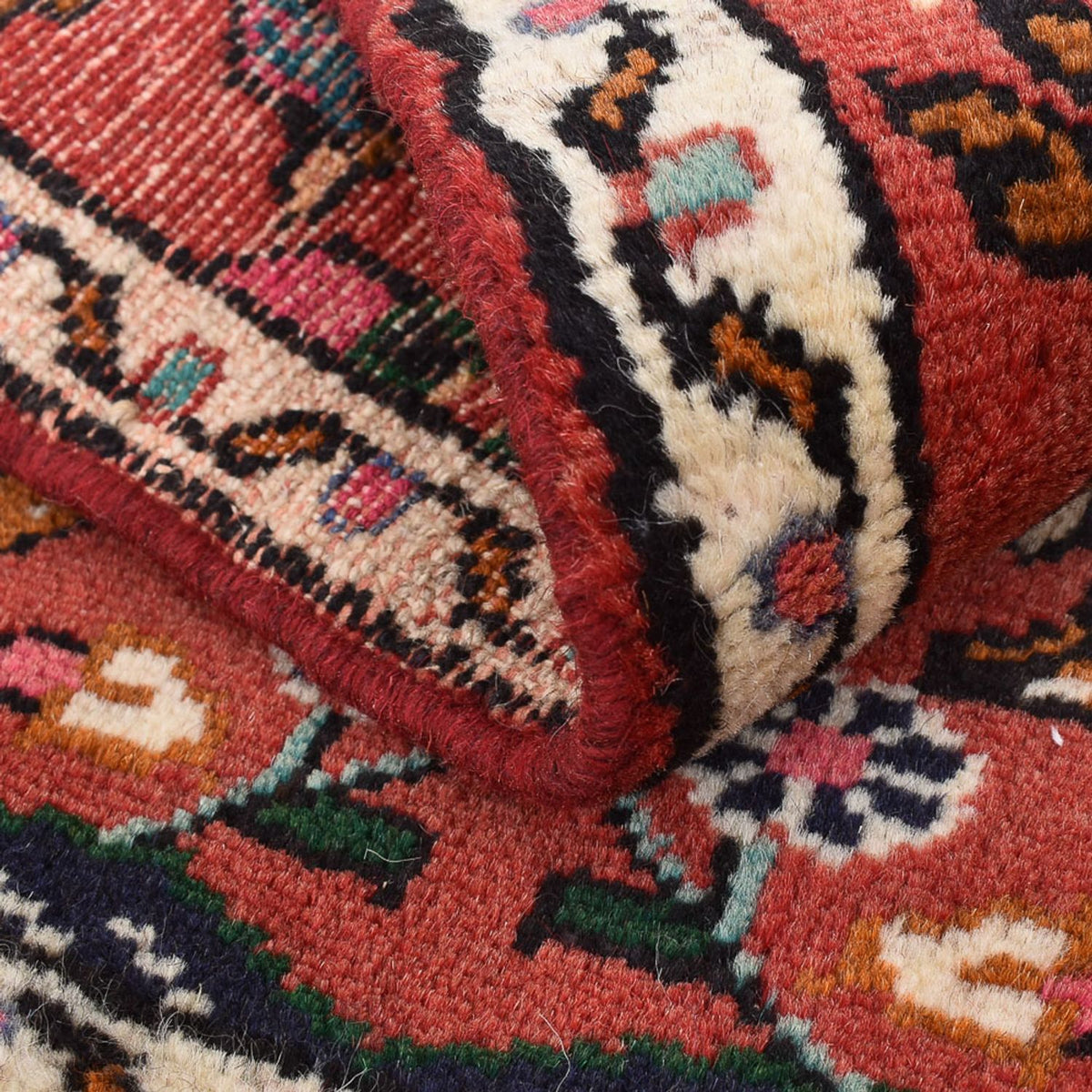 Tapis persan - Nomadic - 77 x 54 cm - rouge foncé