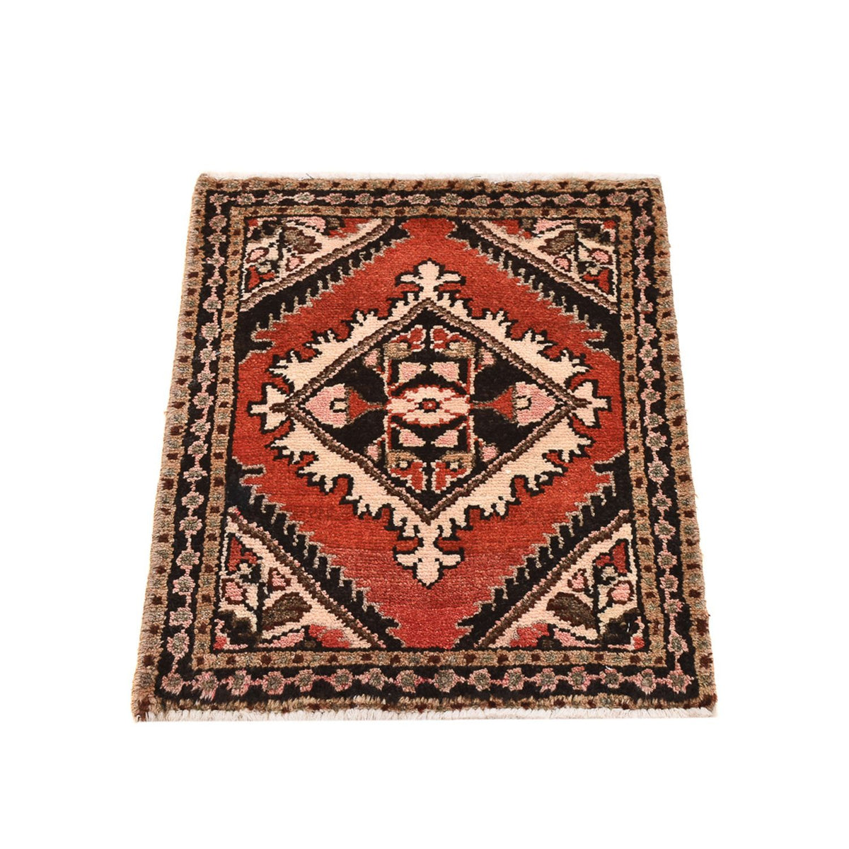 Tapis persan - Nomadic carré  - 63 x 47 cm - rouge