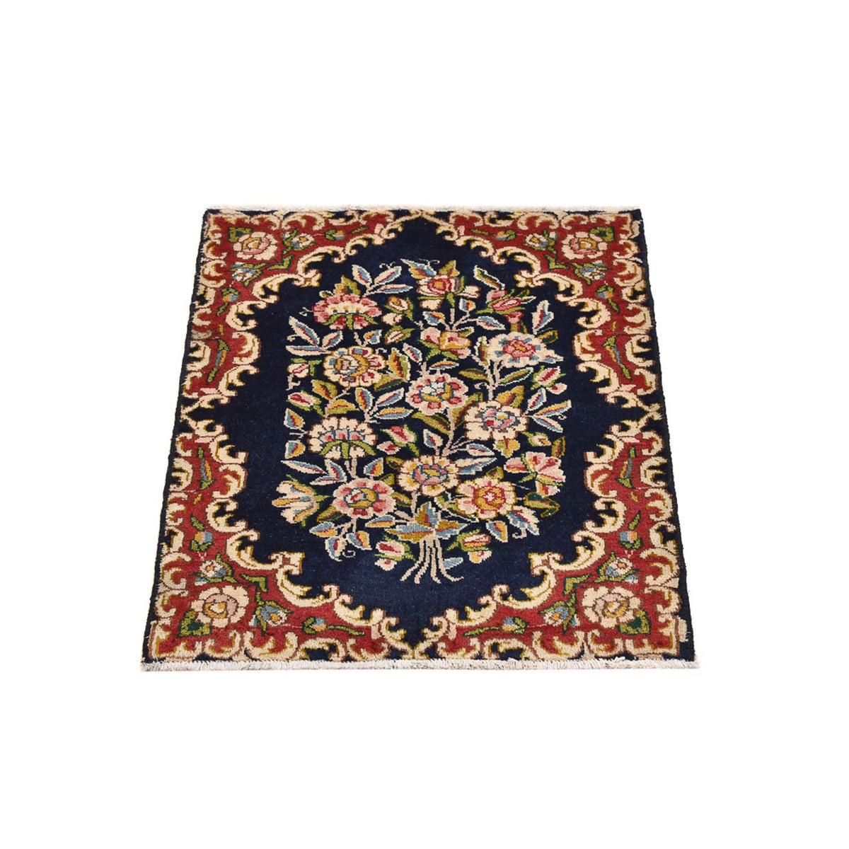 Tapis persan - Nomadic - 70 x 53 cm - bleu foncé