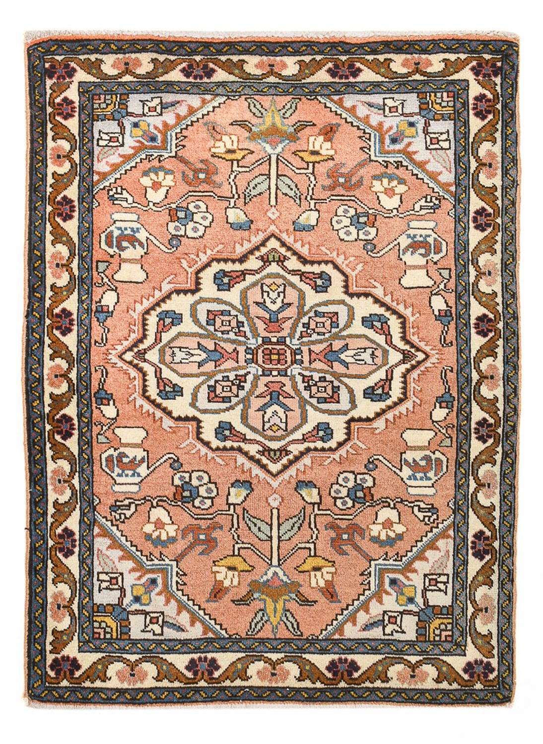 Tapis persan - Nomadic - 95 x 68 cm - rouge clair