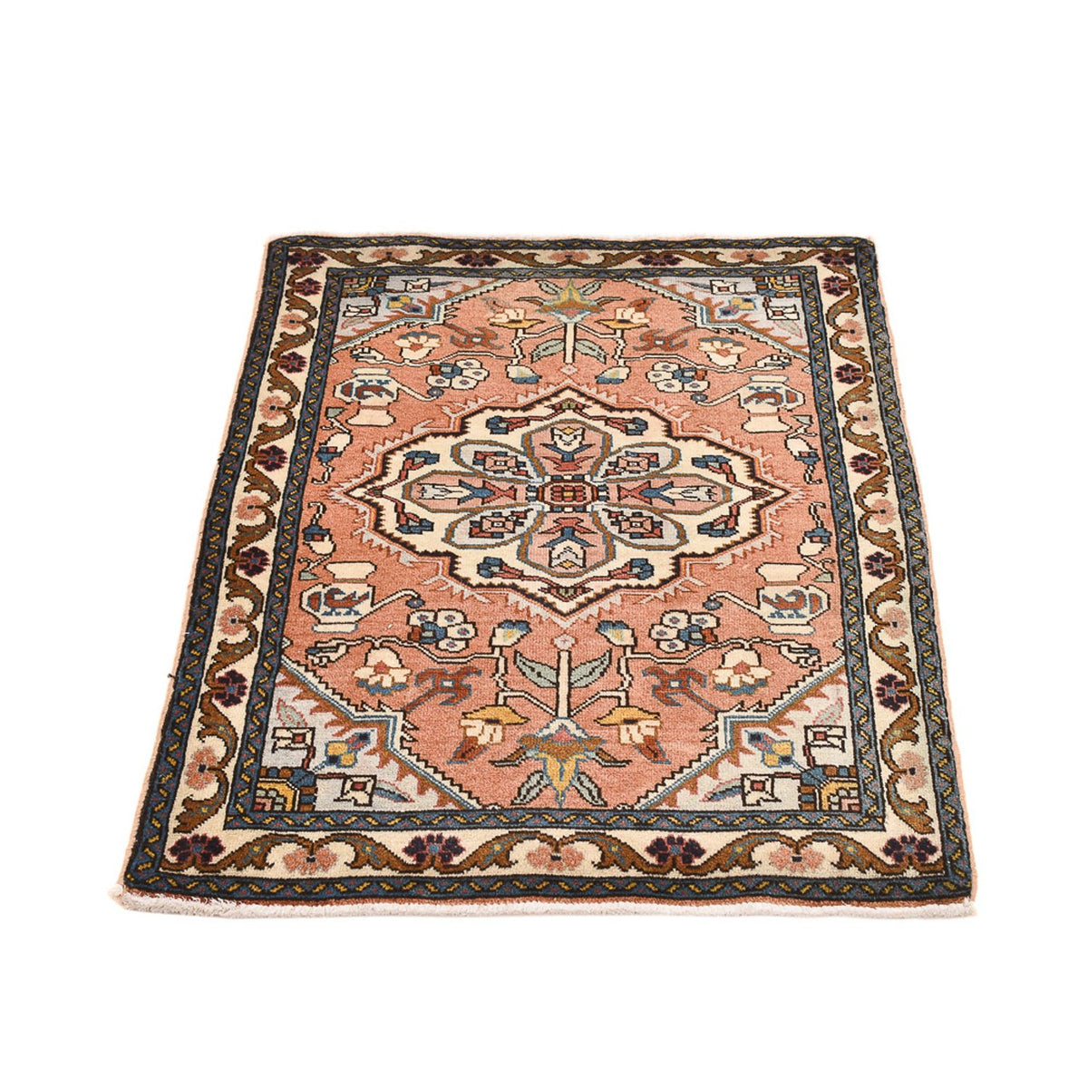 Tapis persan - Nomadic - 95 x 68 cm - rouge clair