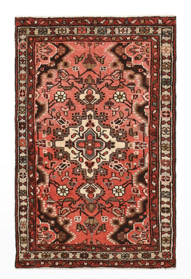 Tapis persan - Nomadic - 100 x 62 cm - rouge clair