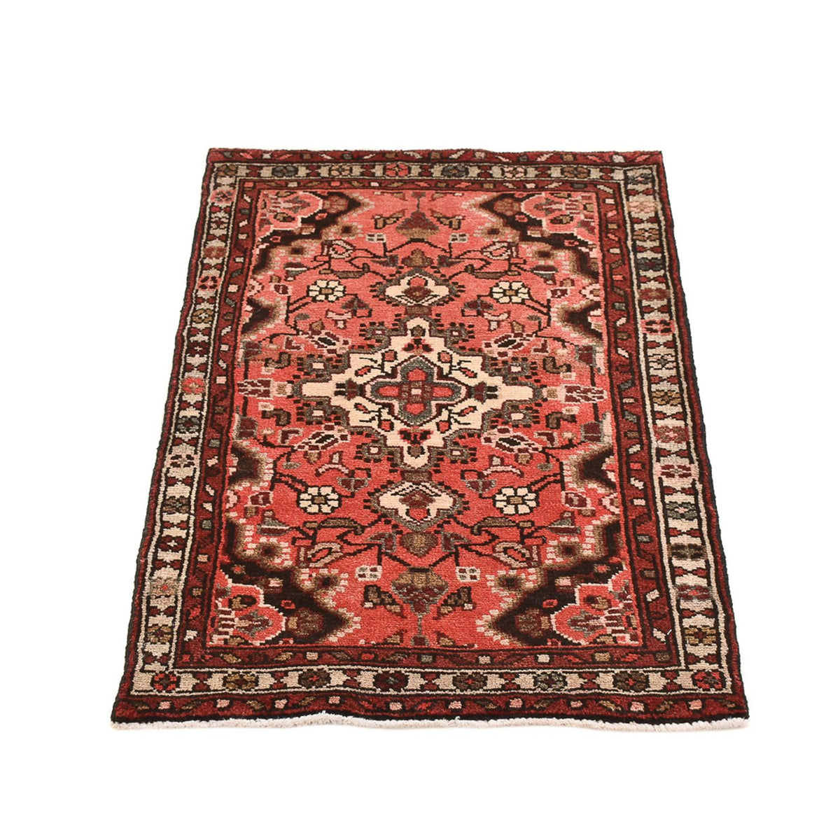 Tapis persan - Nomadic - 100 x 62 cm - rouge clair