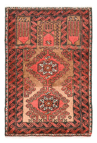 Tapis persan - Nomadic - 74 x 52 cm - rouge