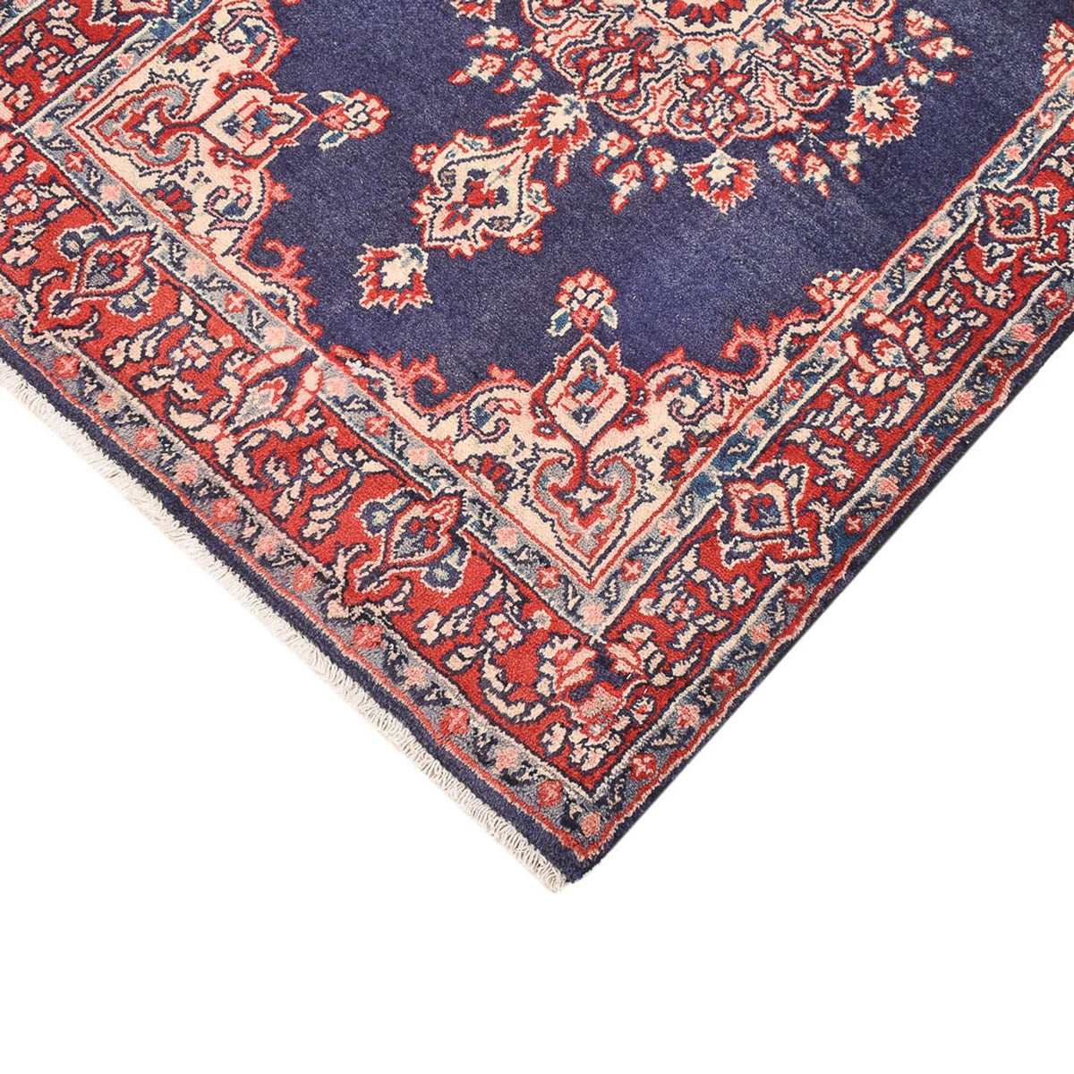 Tapis persan - Nomadic - 100 x 68 cm - bleu foncé