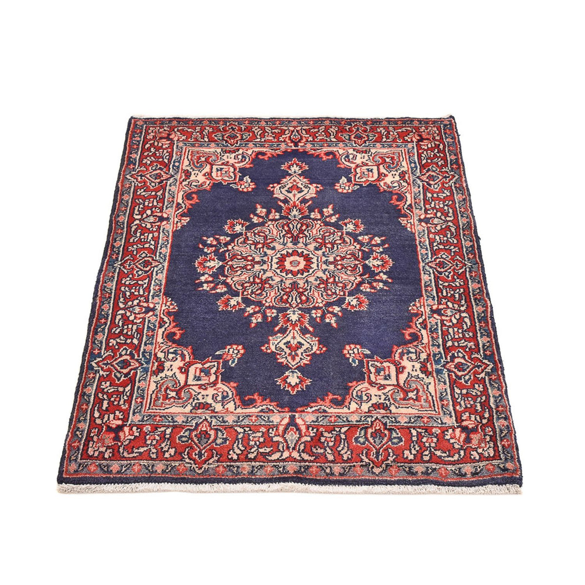 Tapis persan - Nomadic - 100 x 68 cm - bleu foncé