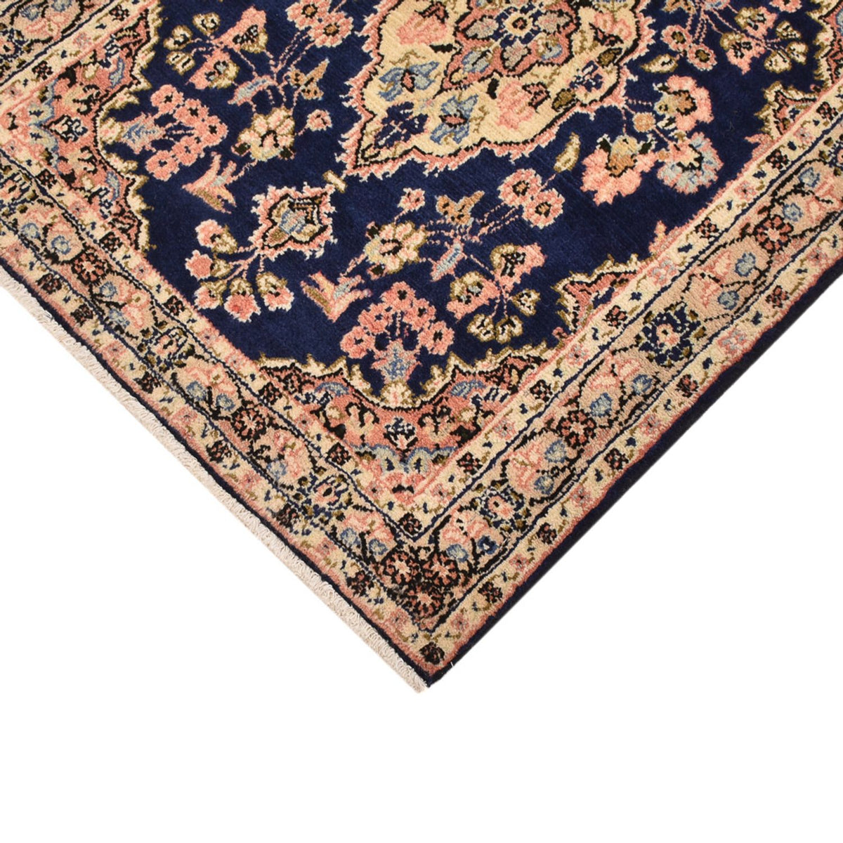 Tapis persan - Nomadic - 87 x 65 cm - bleu foncé