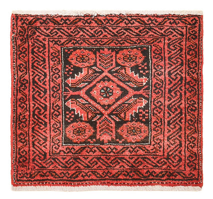 Tapis persan - Nomadic carré  - 43 x 40 cm - rouge