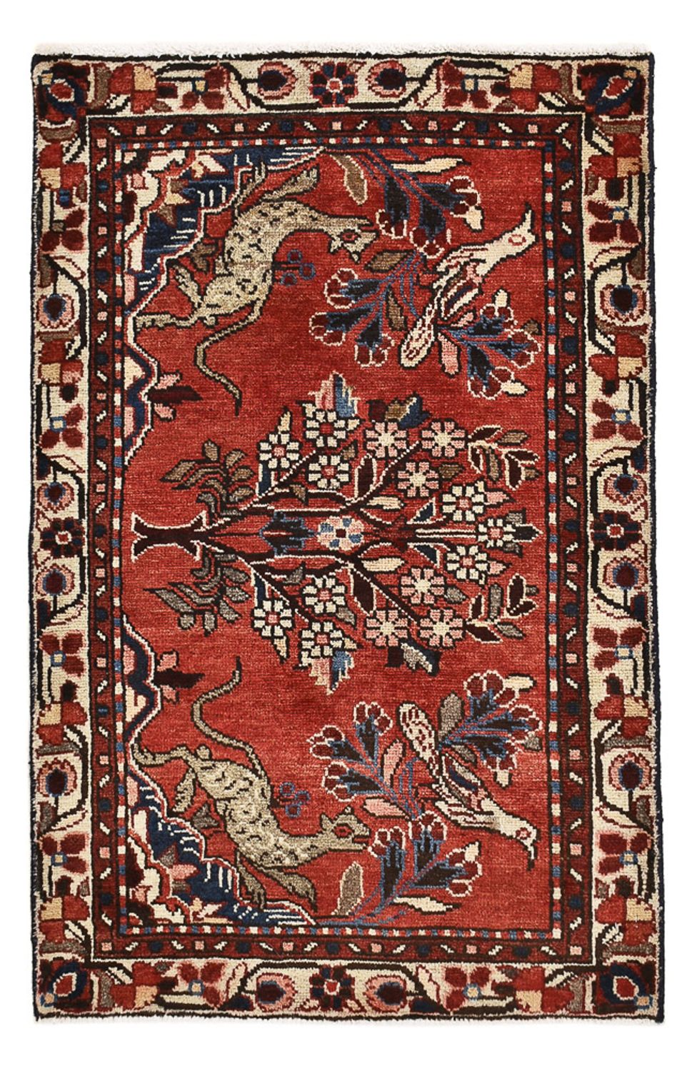 Tapis persan - Nomadic - 108 x 67 cm - rouge