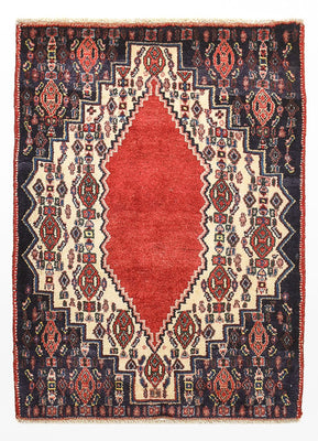 Tapis persan - Nomadic - 83 x 63 cm - rouge