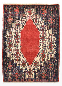 Tapis persan - Nomadic - 83 x 63 cm - rouge