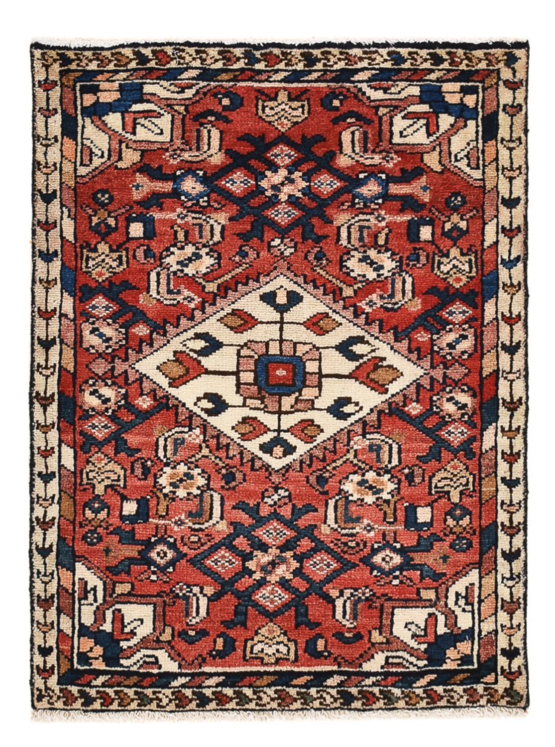 Tapis persan - Nomadic - 75 x 56 cm - rouge