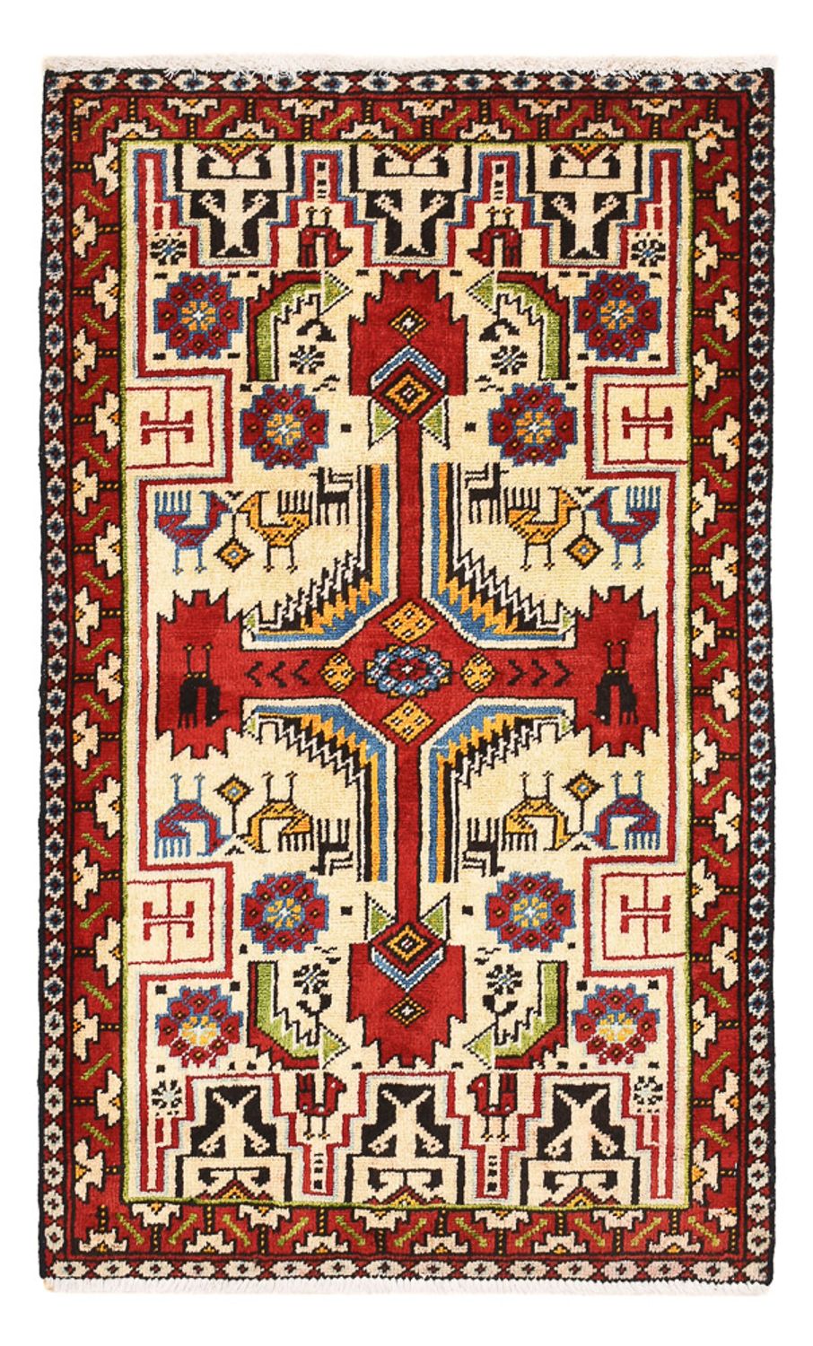 Tapis persan - Nomadic - 100 x 60 cm - multicolore