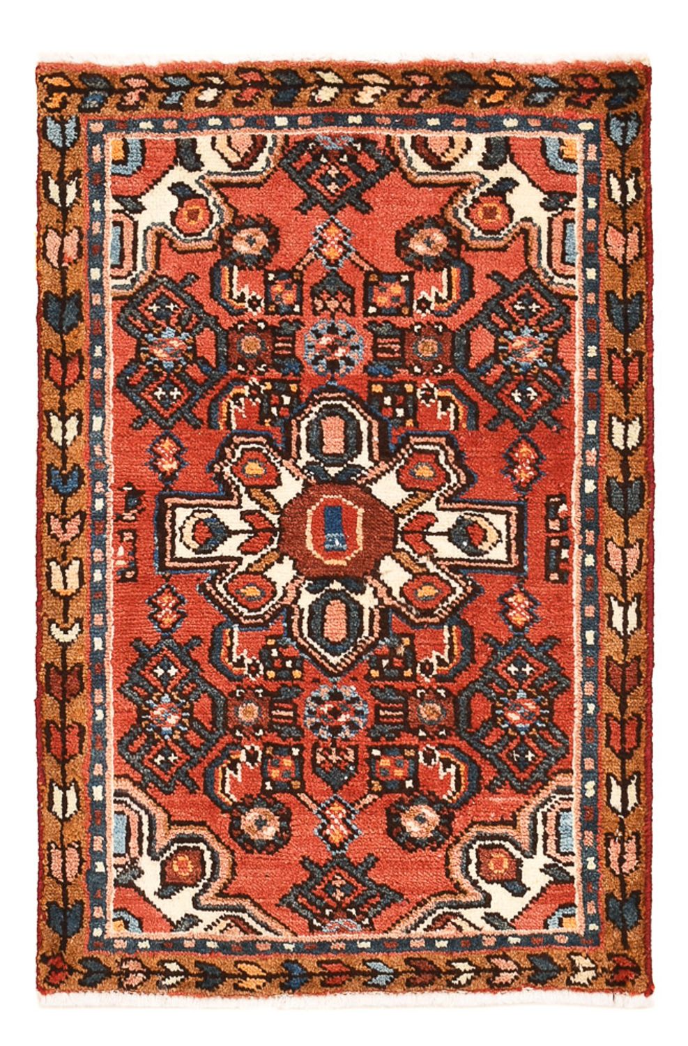 Tapis persan - Nomadic - 75 x 50 cm - rouge