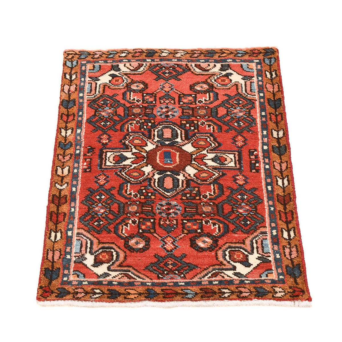 Tapis persan - Nomadic - 75 x 50 cm - rouge