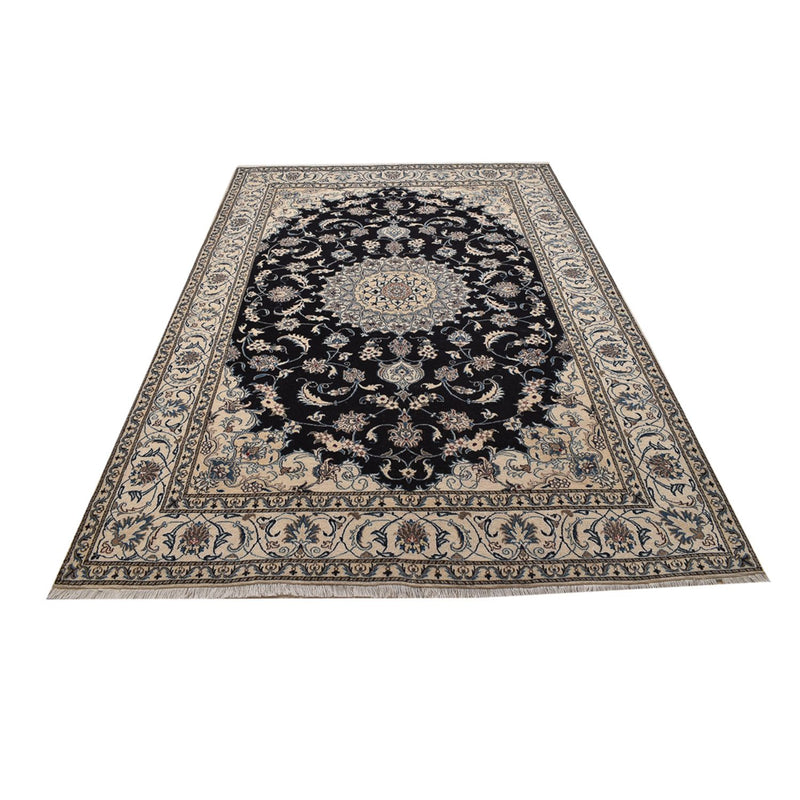 Tapis persan - Nain - 293 x 200 cm - bleu foncé