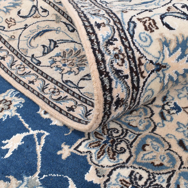 Tapis persan - Nain - 297 x 200 cm - bleu