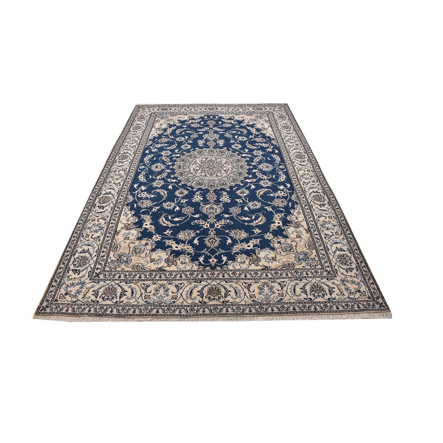 Tapis persan - Nain - 297 x 200 cm - bleu