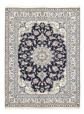 Tapis persan - Nain - 198 x 149 cm - bleu foncé