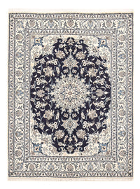 Tapis persan - Nain - 198 x 149 cm - bleu foncé