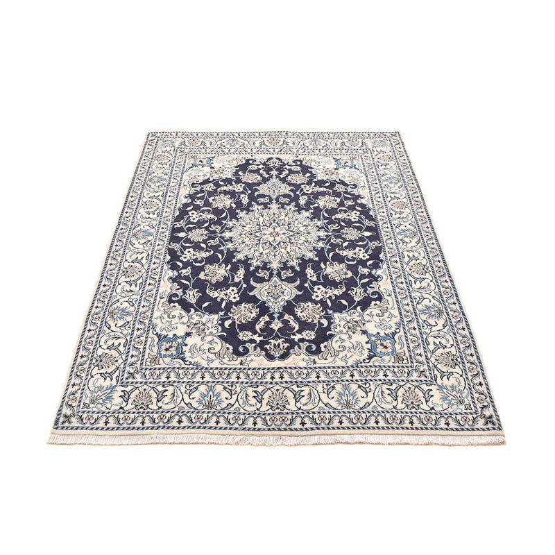 Tapis persan - Nain - 198 x 149 cm - bleu foncé