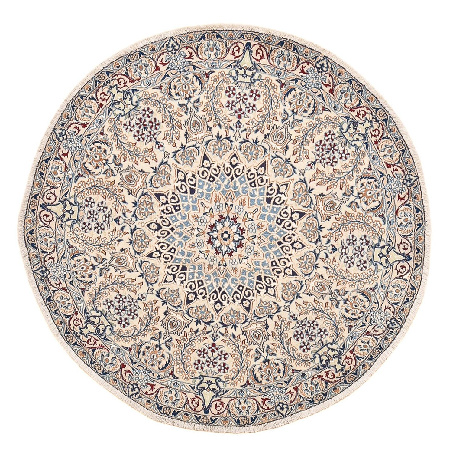 Tapis persan - Nain - Royal ronde  - 136 x 136 cm - gris