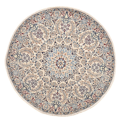 Tapis persan - Nain - Royal ronde  - 136 x 136 cm - gris