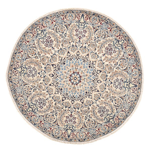 Tapis persan - Nain - Royal ronde  - 136 x 136 cm - gris