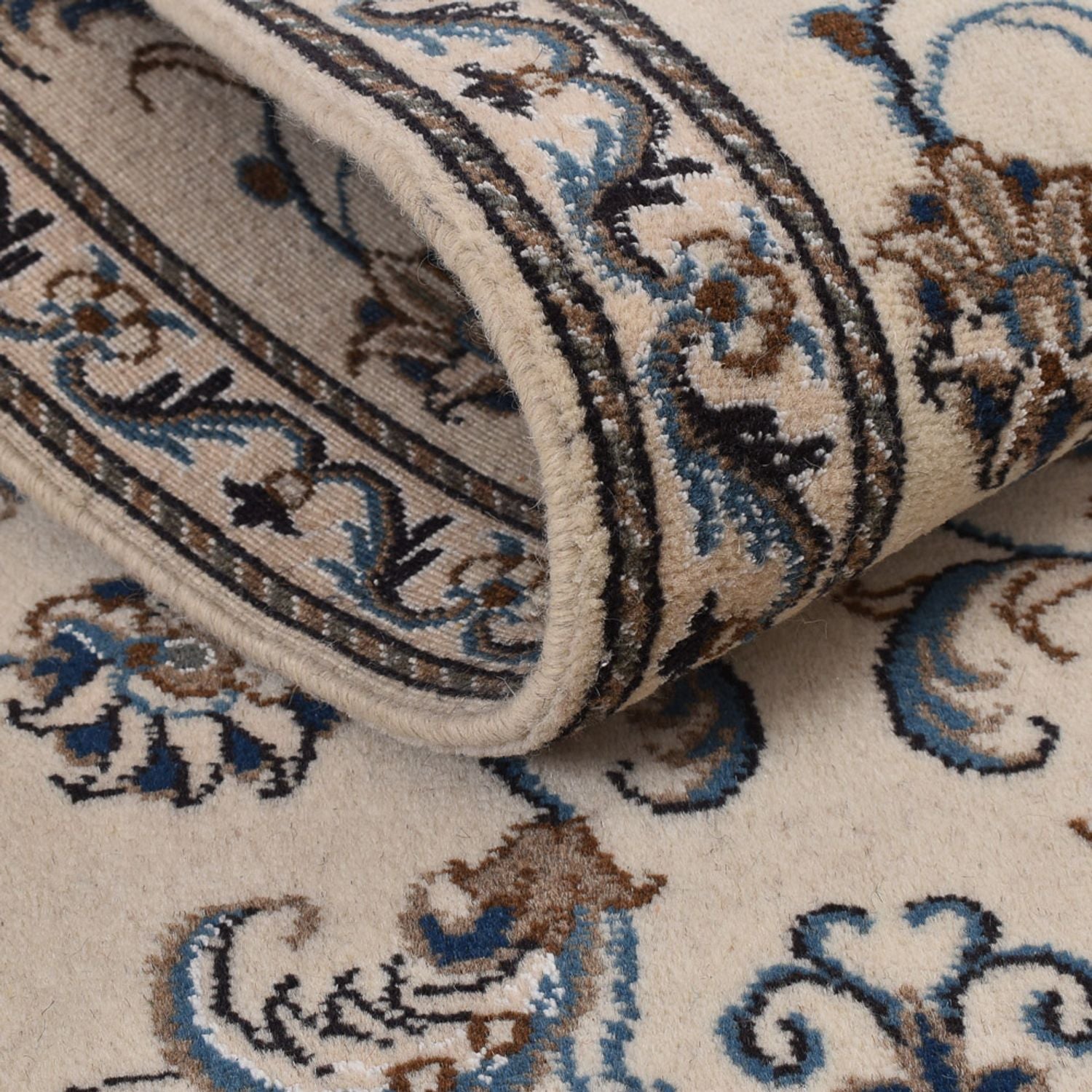 Tapis de couloir Tapis persan - Nain - 311 x 79 cm - beige