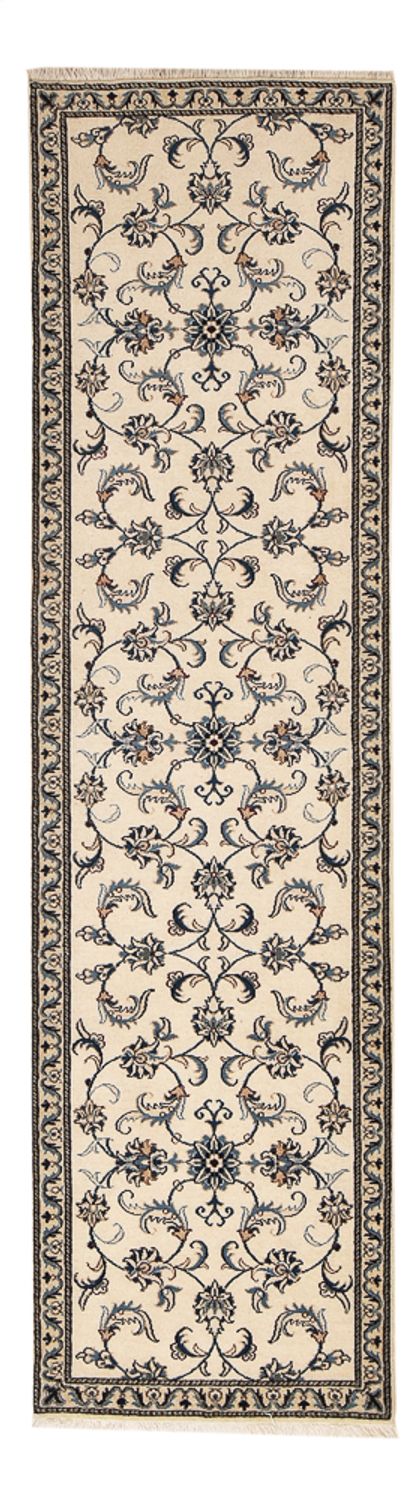 Tapis de couloir Tapis persan - Nain - 297 x 79 cm - beige