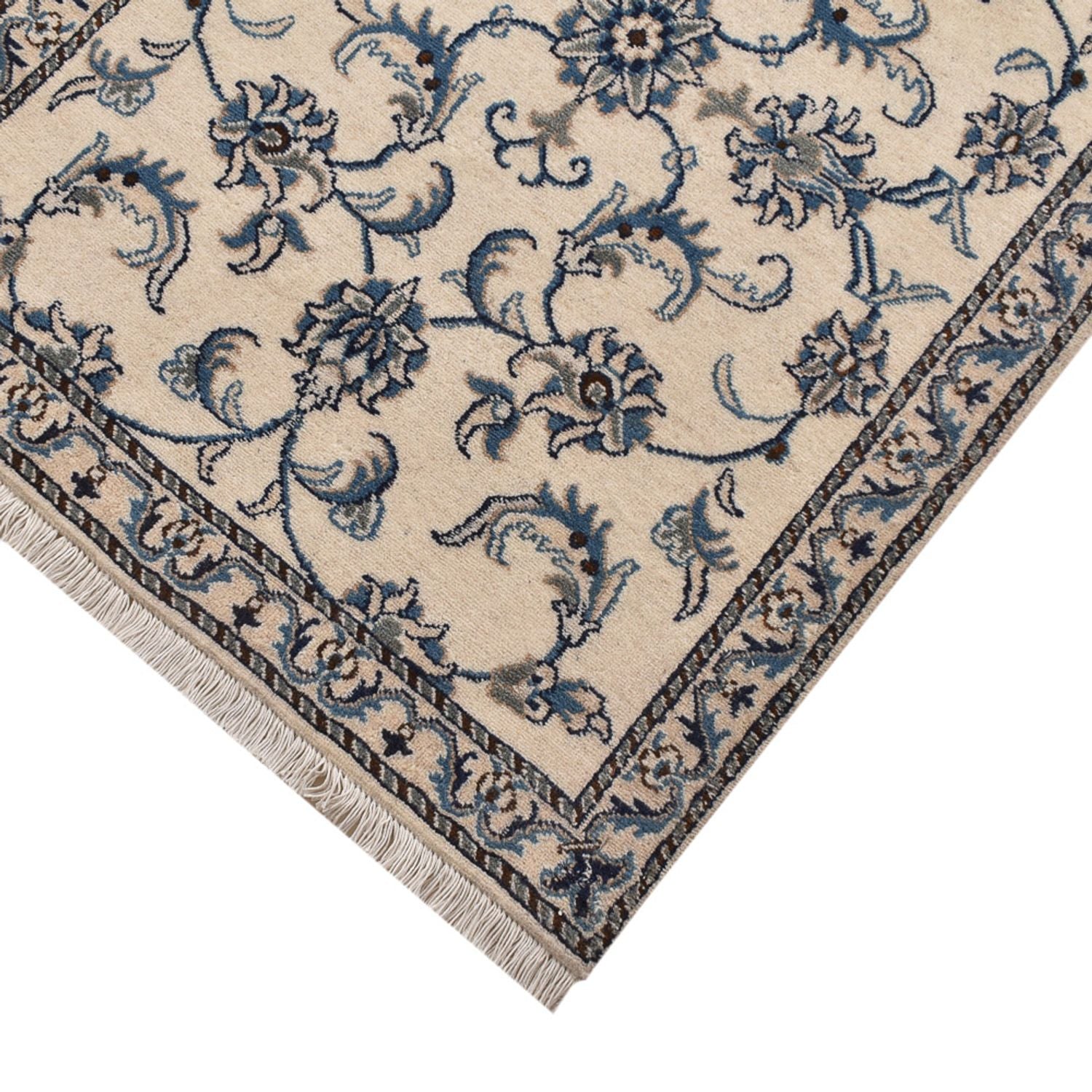 Tapis de couloir Tapis persan - Nain - 300 x 78 cm - beige