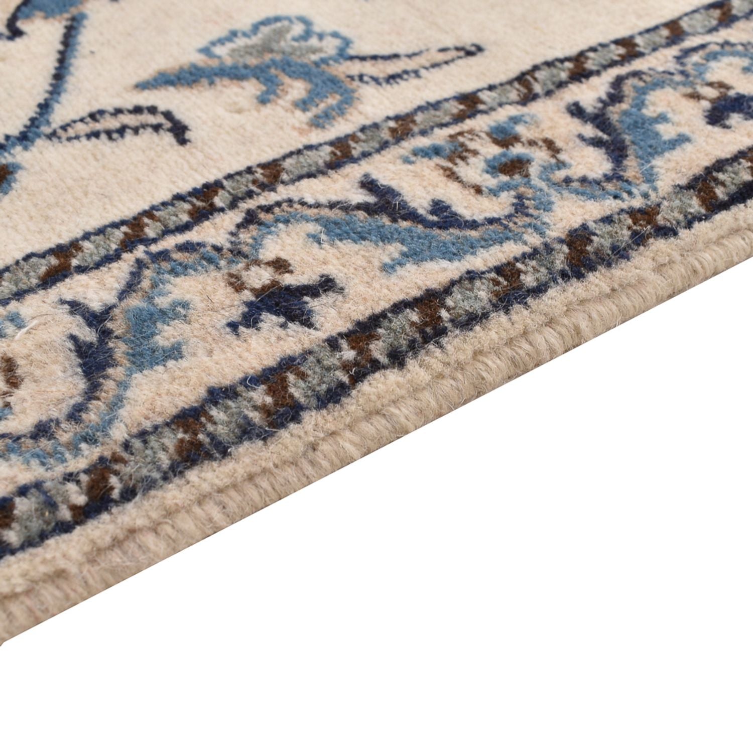 Tapis de couloir Tapis persan - Nain - 300 x 78 cm - beige