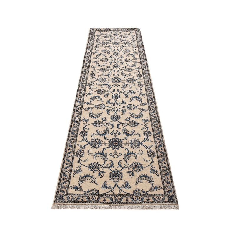 Tapis de couloir Tapis persan - Nain - 300 x 78 cm - beige
