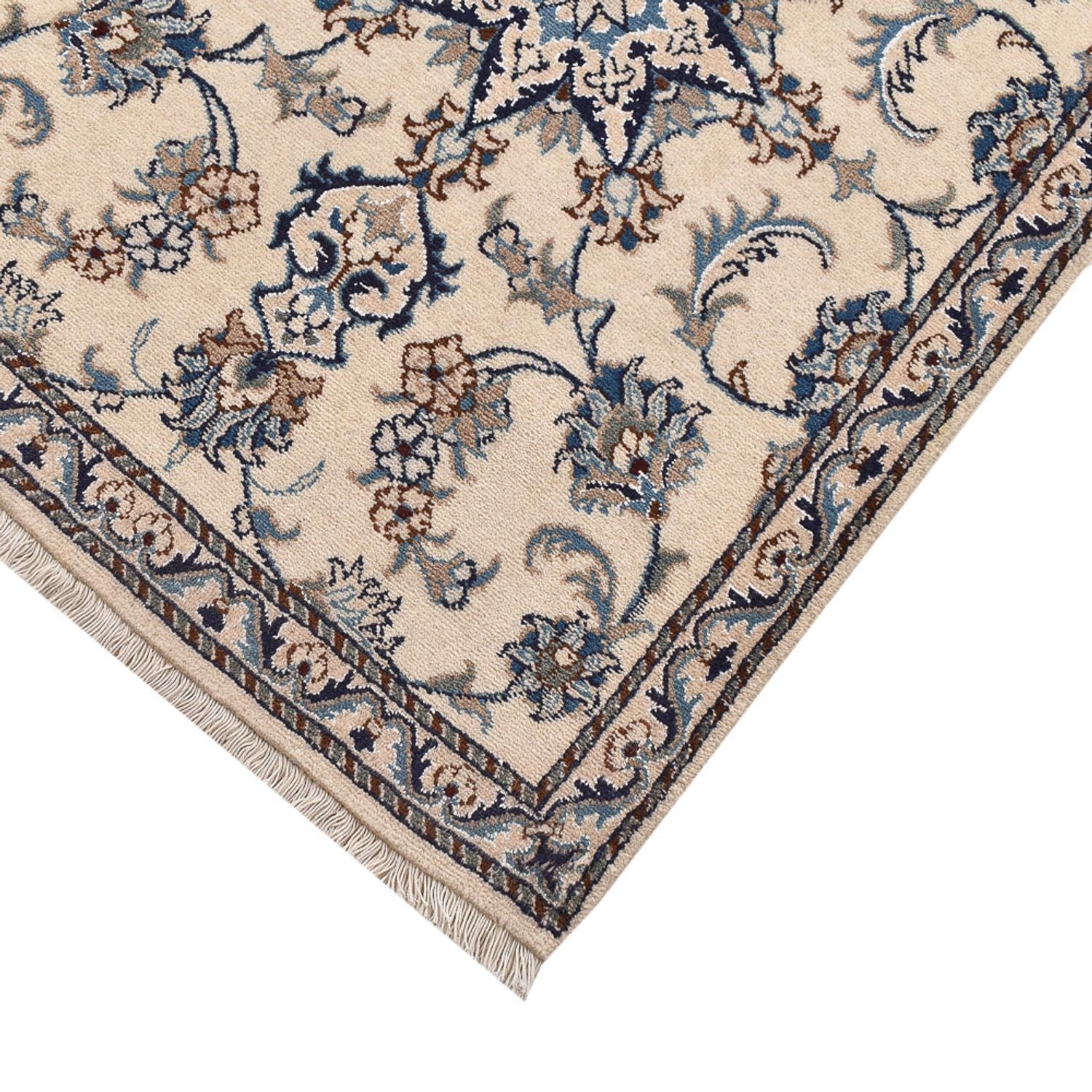 Tapis de couloir Tapis persan - Nain - 290 x 80 cm - beige
