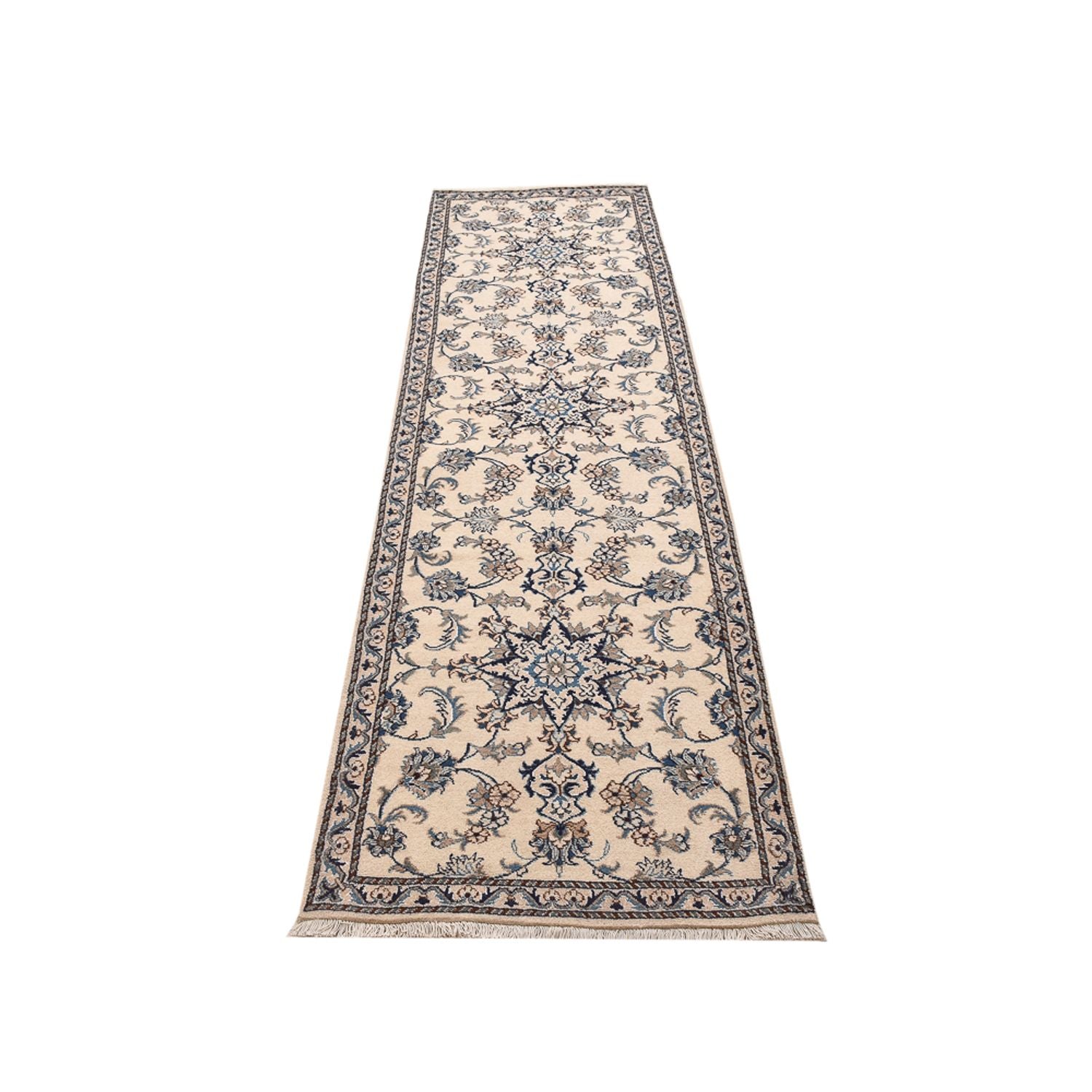 Tapis de couloir Tapis persan - Nain - 290 x 80 cm - beige