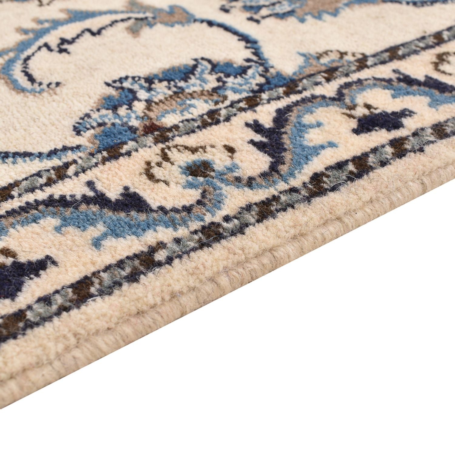 Tapis de couloir Tapis persan - Nain - 204 x 80 cm - beige