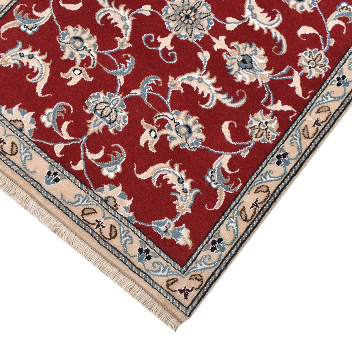 Tapis de couloir Tapis persan - Nain - 198 x 77 cm - rouge