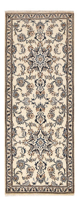 Tapis de couloir Tapis persan - Nain - 205 x 79 cm - beige