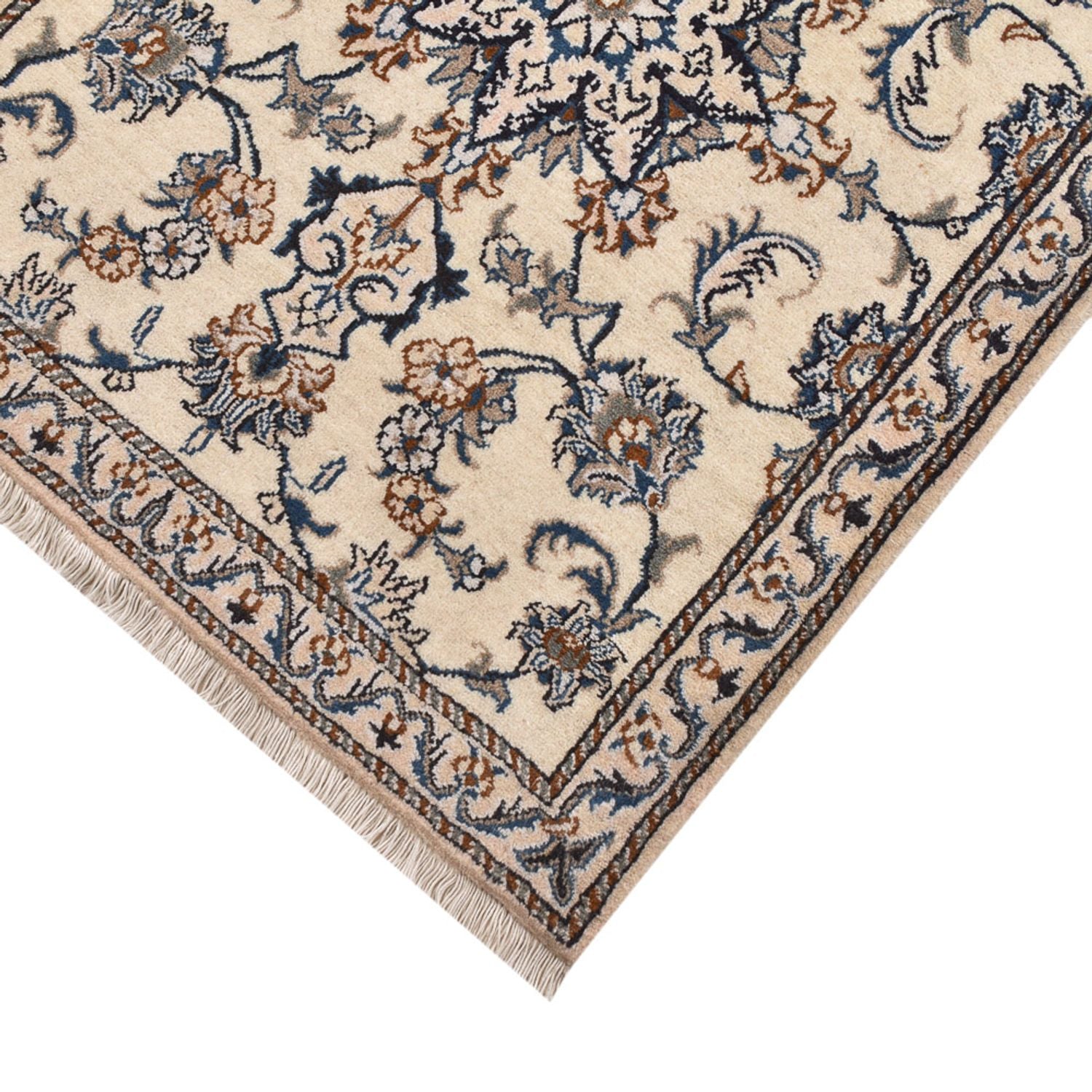 Tapis de couloir Tapis persan - Nain - 205 x 79 cm - beige
