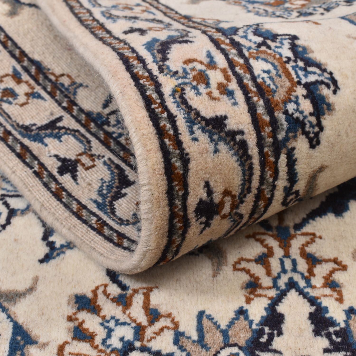 Tapis de couloir Tapis persan - Nain - 205 x 79 cm - beige