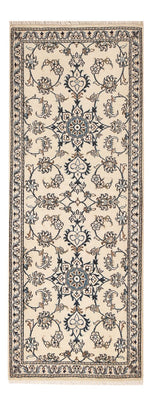 Tapis de couloir Tapis persan - Nain - 201 x 77 cm - beige