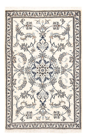 Tapis persan - Nain - 140 x 88 cm - gris clair