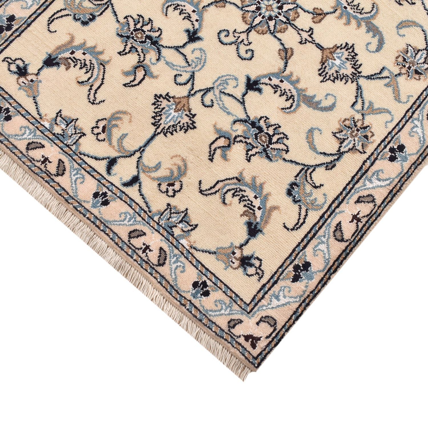 Tapis de couloir Tapis persan - Nain - 193 x 80 cm - beige