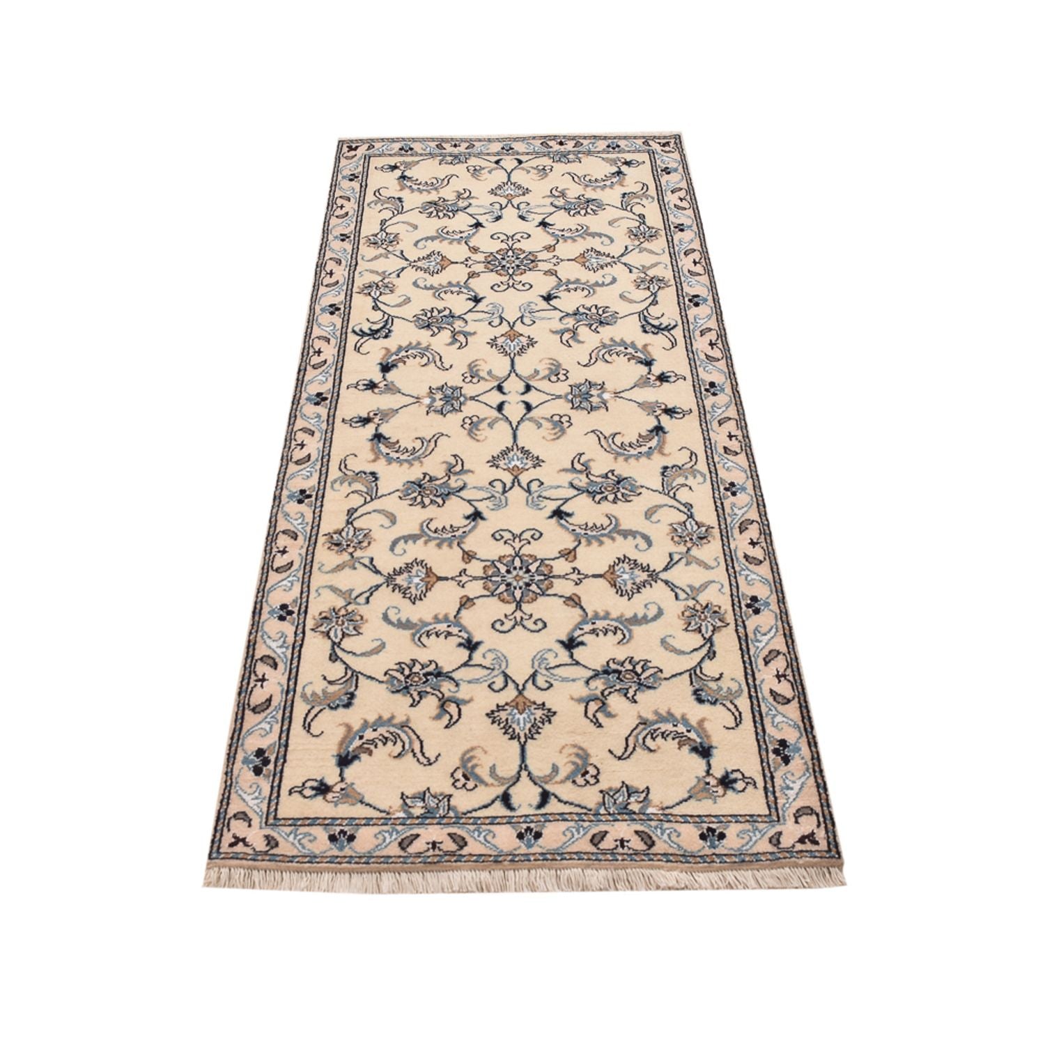 Tapis de couloir Tapis persan - Nain - 193 x 80 cm - beige