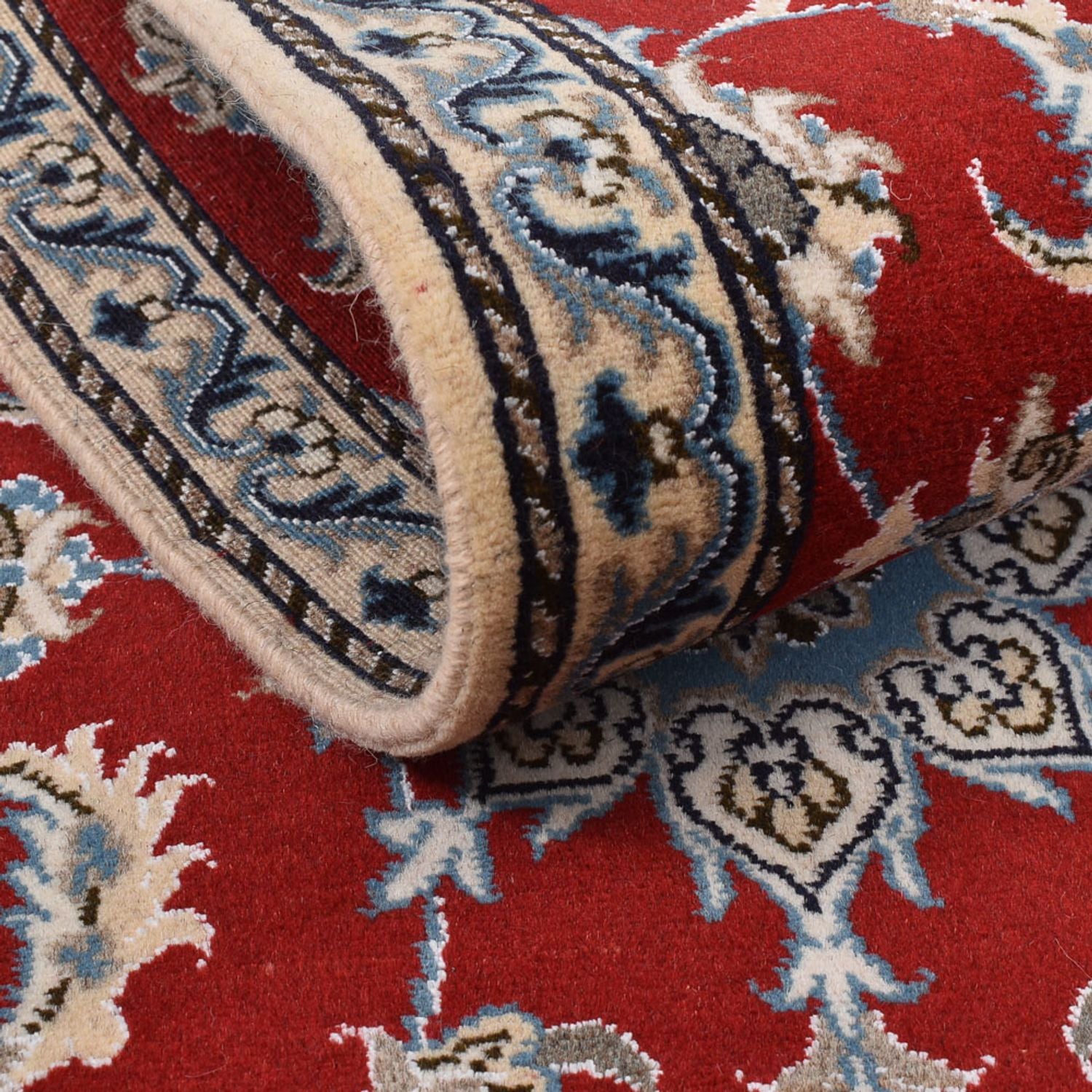 Tapis de couloir Tapis persan - Nain - 209 x 80 cm - rouge