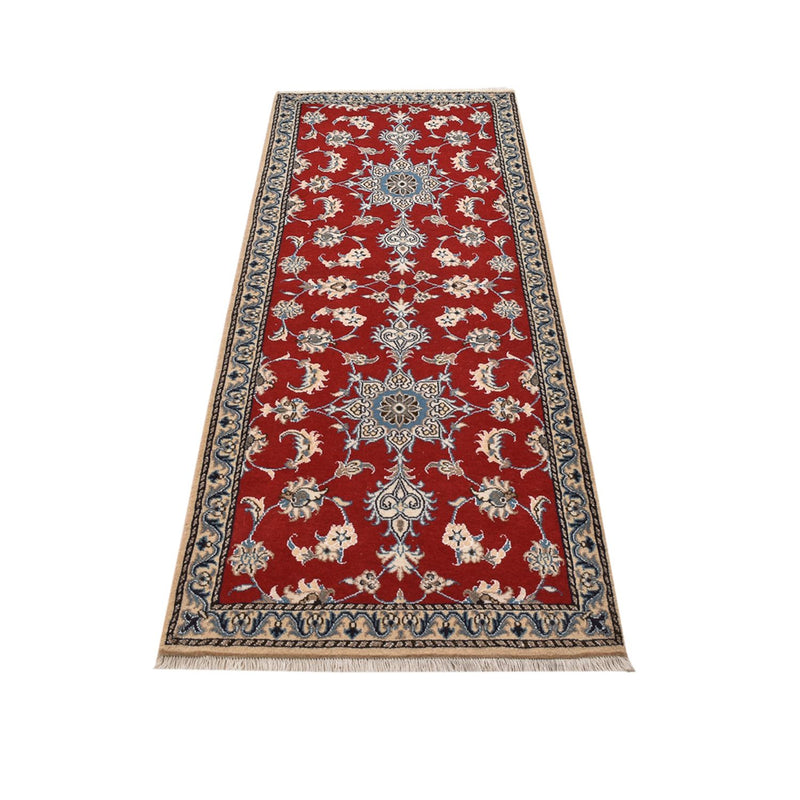Tapis de couloir Tapis persan - Nain - 209 x 80 cm - rouge
